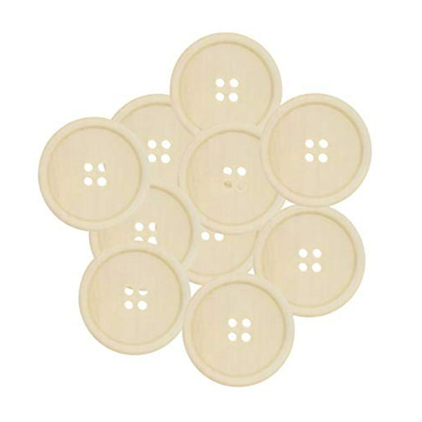 Brown Plaid Wooden Button Check Pattern Winter Coat Baby Children 15mm 20pcs 